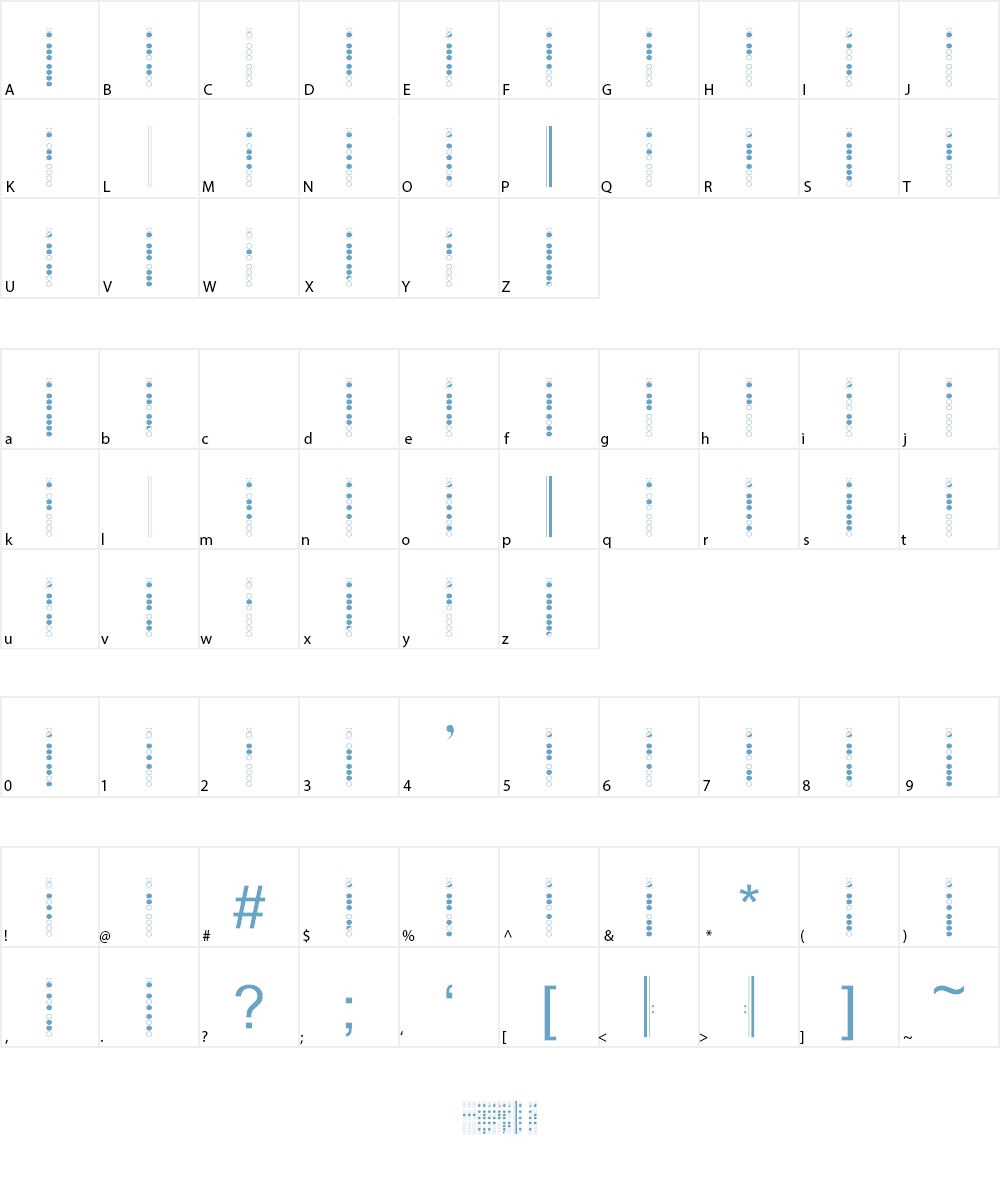 Recorder Font Character